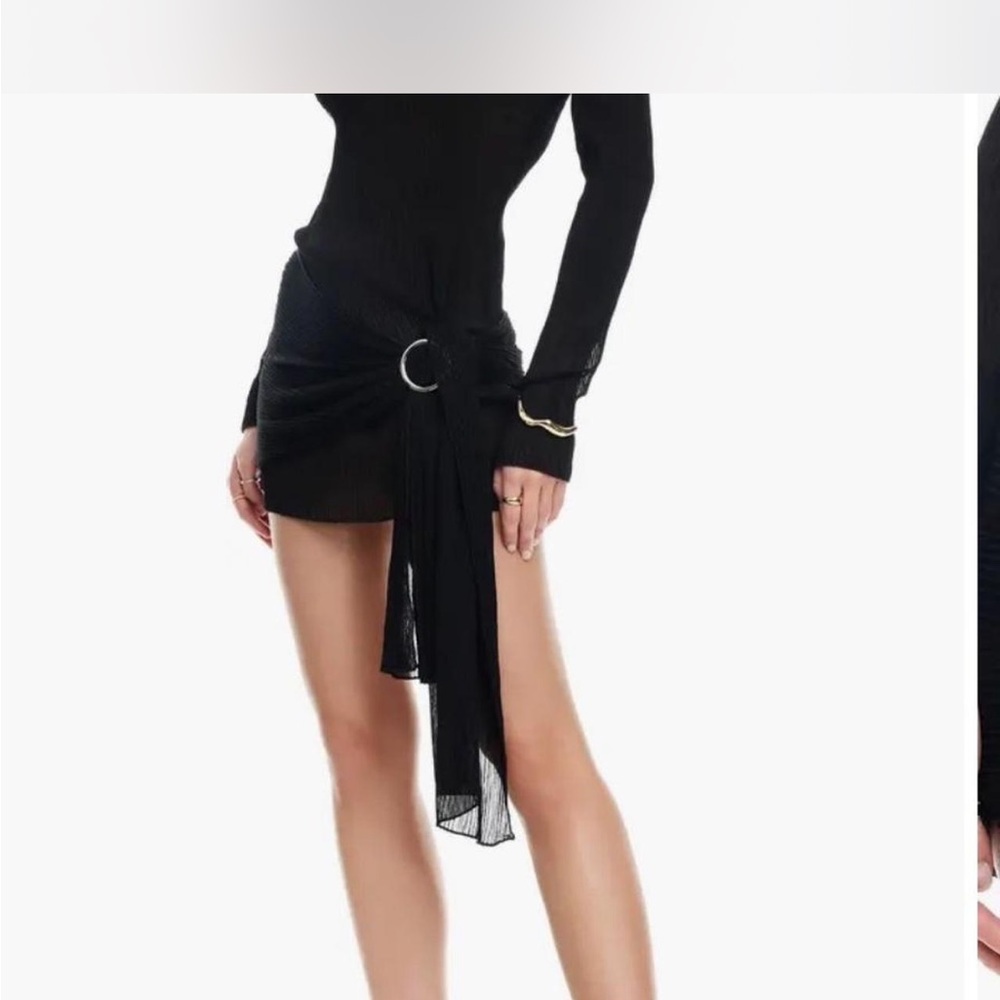 Lioness black sheer buckle dress